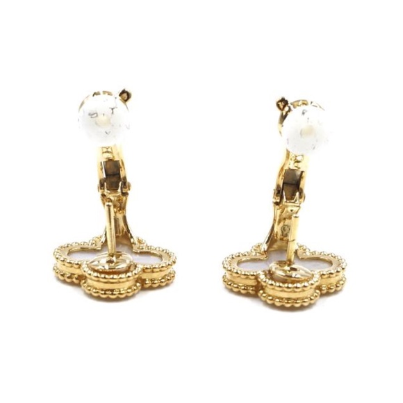 Alhambra 18k Gold Clip On Alpha System Earrings - Picture 6 of 10